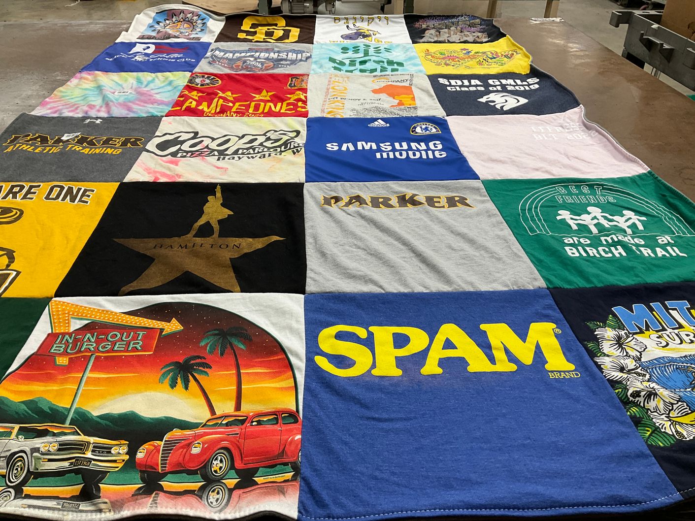 T-shirt quilt from parker college by Jessica from CA