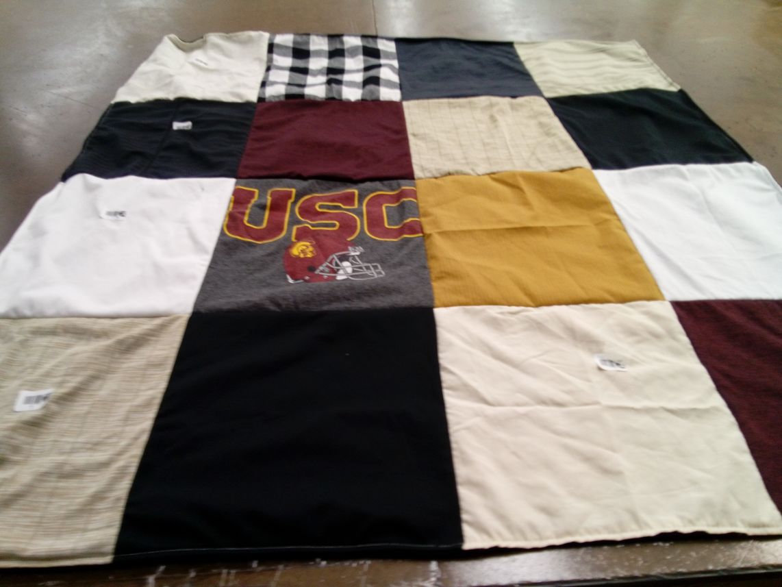 T-shirt quilt from university of southern california by Billie from CA