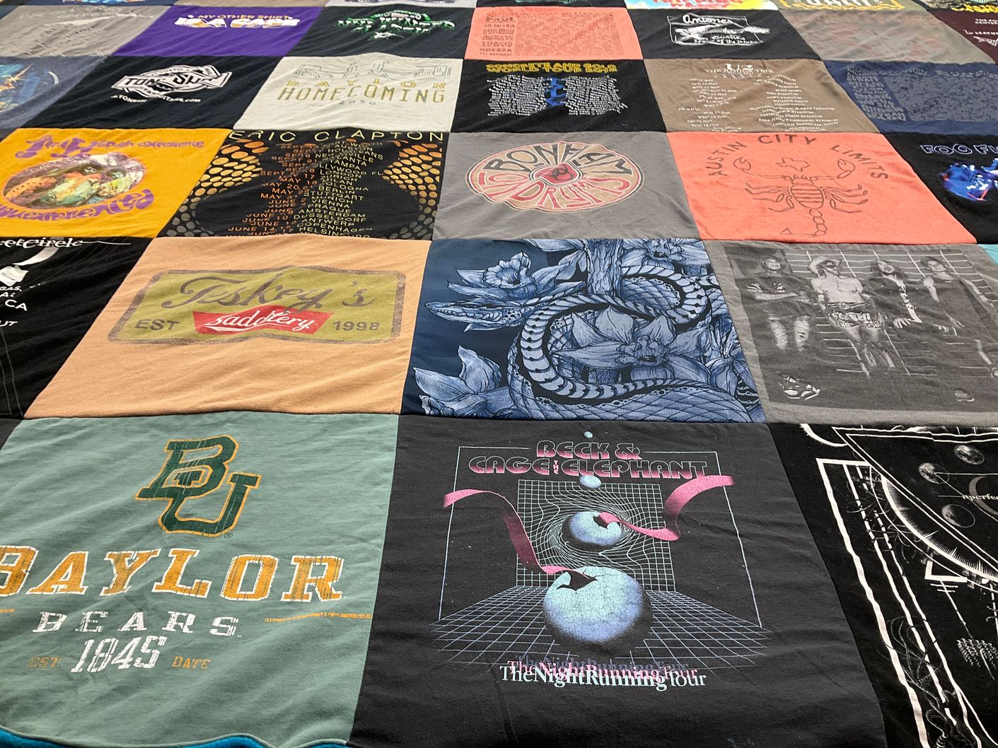 T-shirt quilt featuring baylor bears by JON from TX