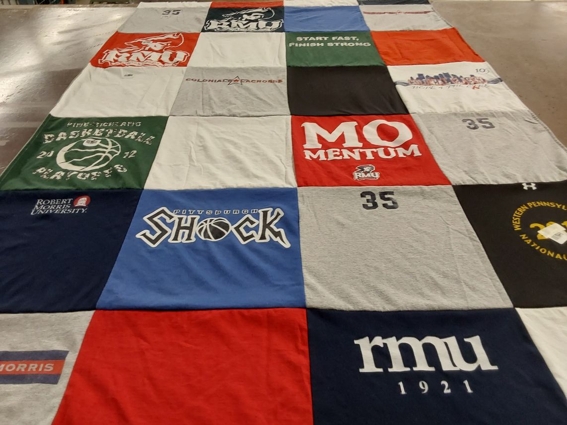 T-shirt quilt featuring pittsburgh shock by ANNE-MARIE from PA