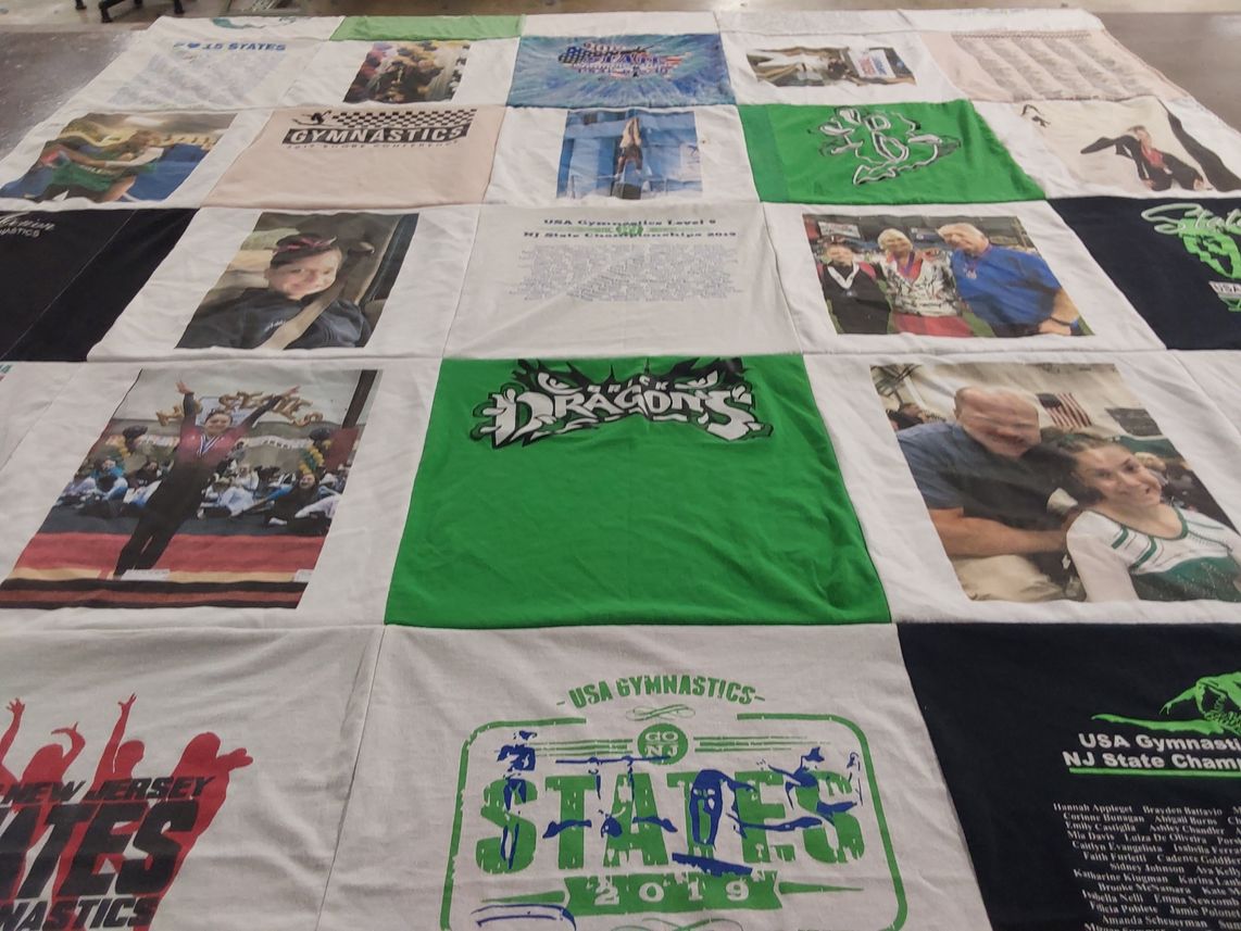 T-shirt quilt featuring dragons by Penny from NJ