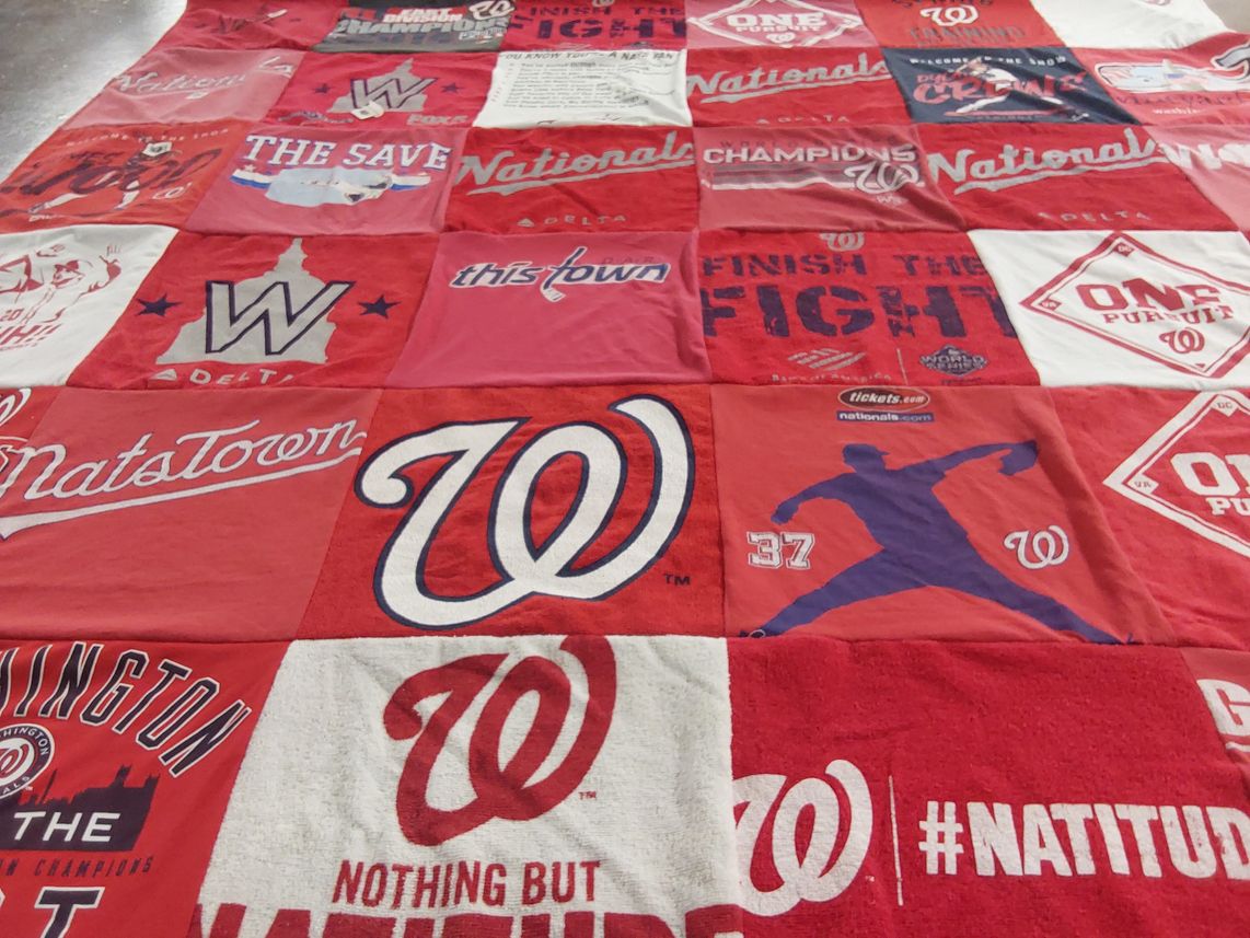 T-shirt quilt featuring washington nationals by Jude from MD
