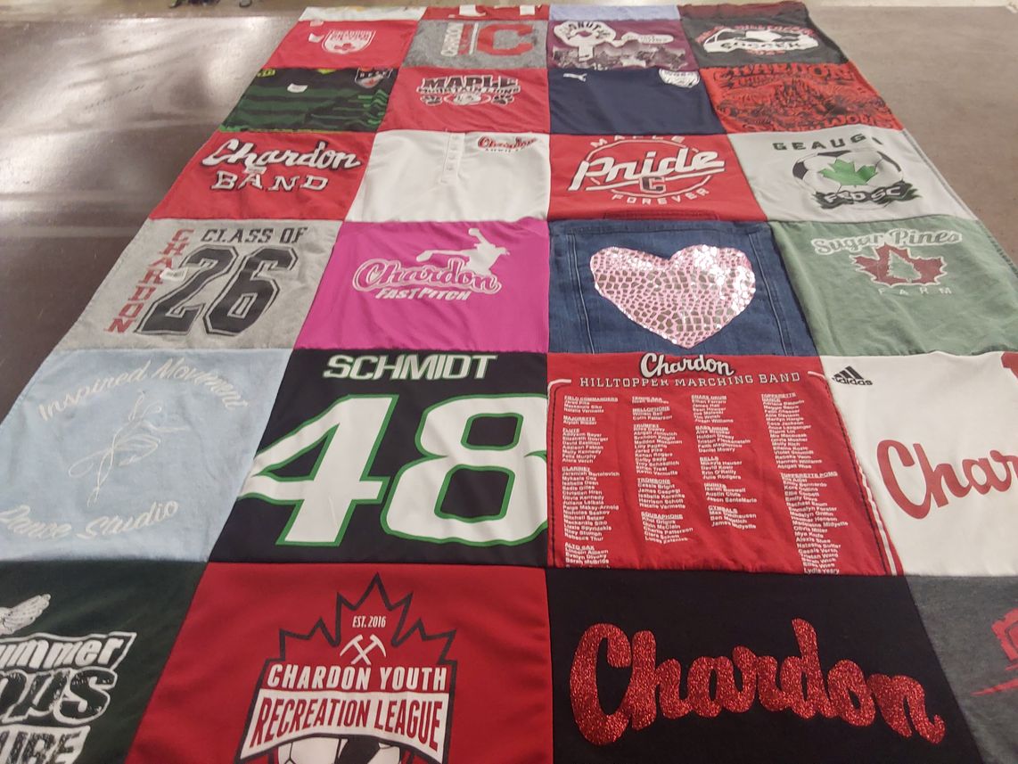 T-shirt quilt from chardon high school by Kelly from OH