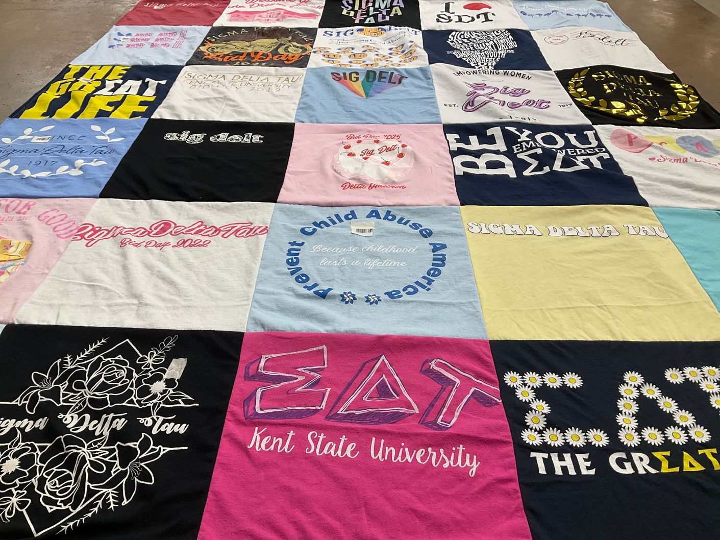 T-shirt quilt from kent state university by Emma from OH