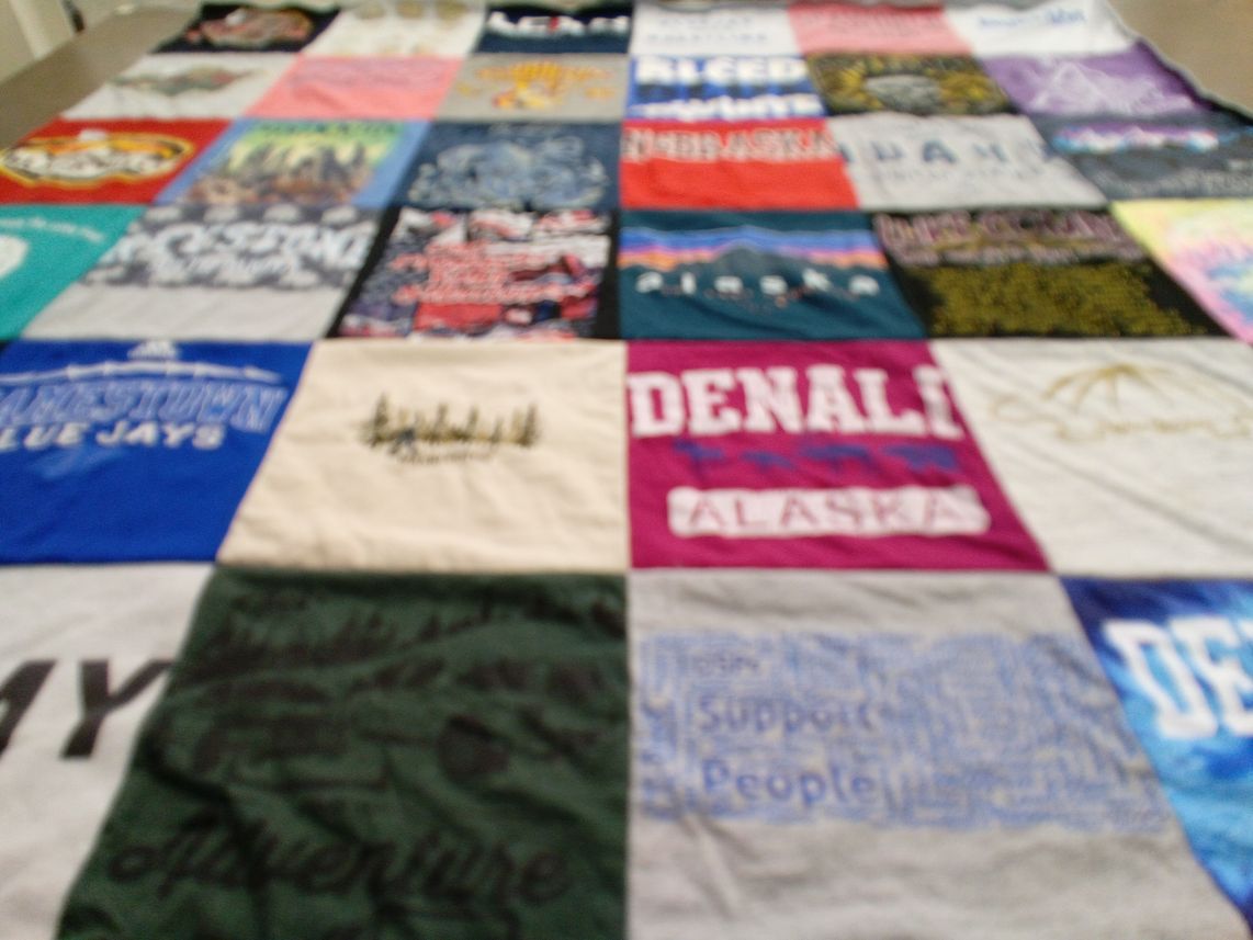 T-shirt quilt from langston university by Kylee from ND