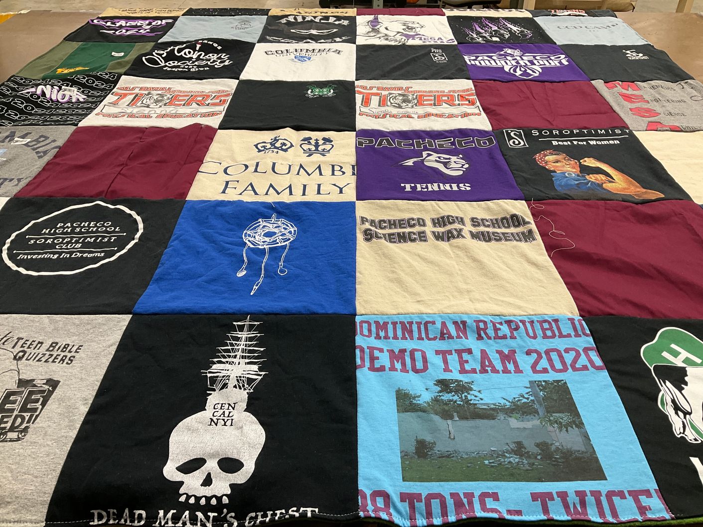 T-shirt quilt from pacheco high school by Katrina from NM