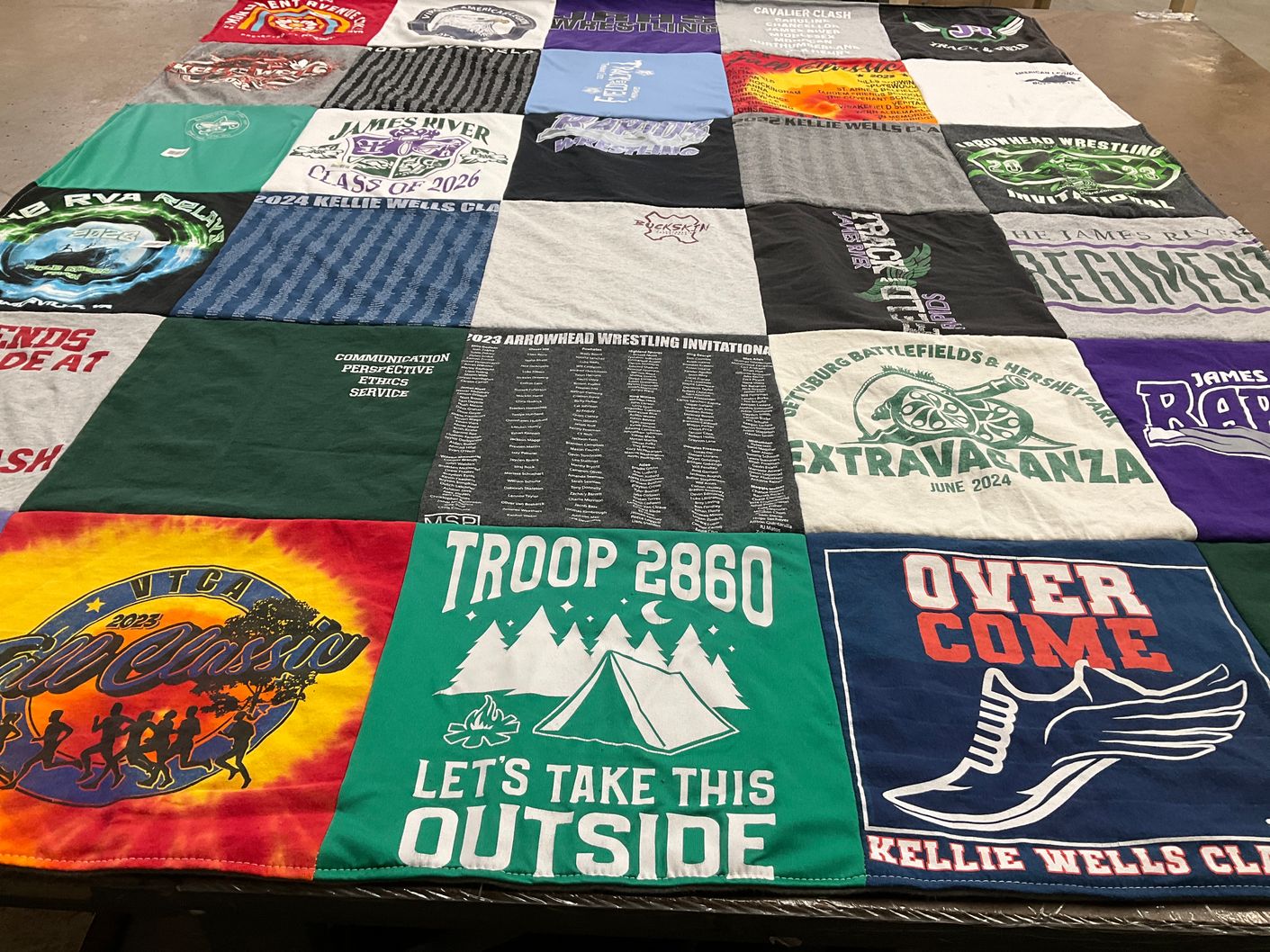 T-shirt quilt from james river high school, vtca by Gretchen from VA