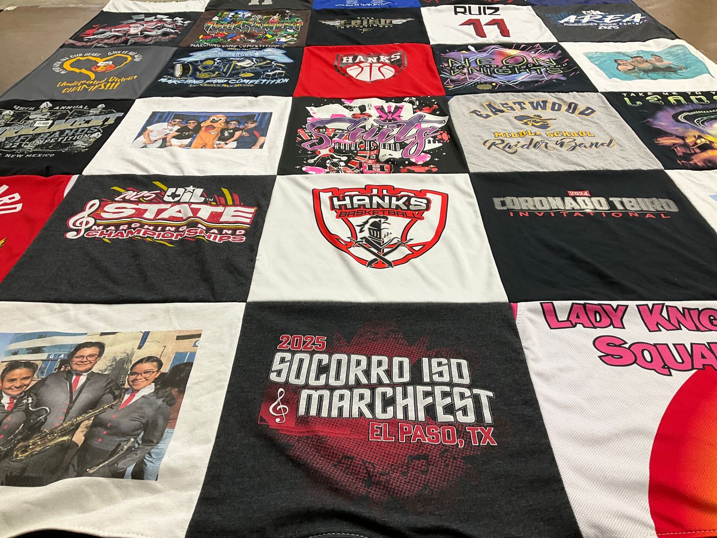 T-shirt quilt featuring hanks high school basketball by Vanessa from TX