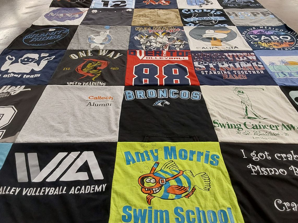 T-shirt quilt featuring bronco volleyball team by Ashley from CA