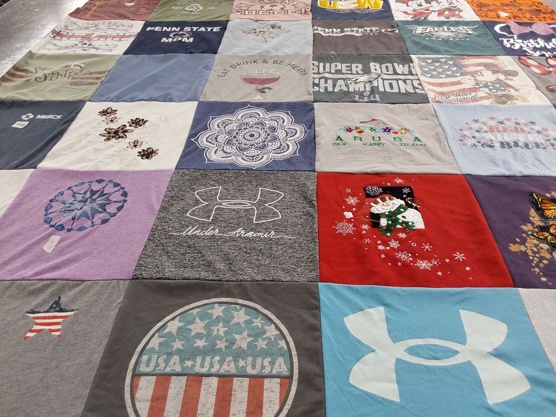 T-shirt quilt from penn state university by Rebecca from PA