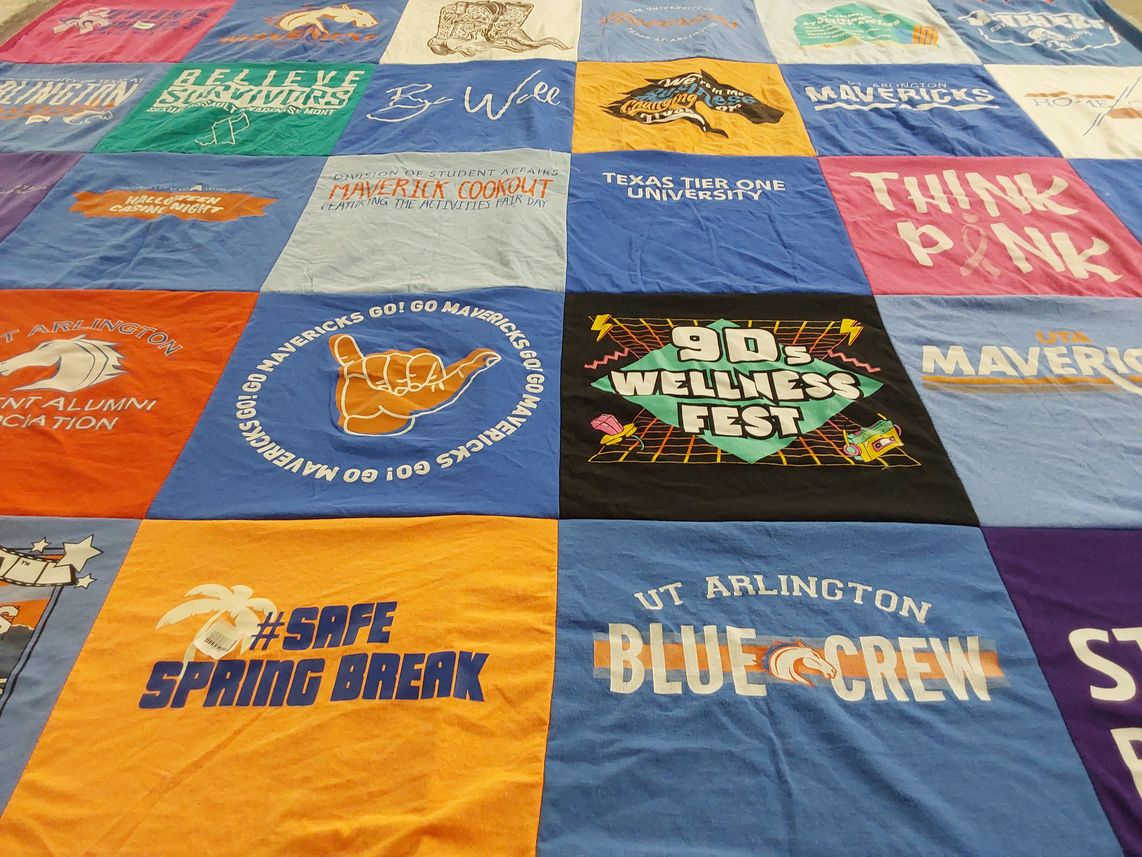 T-shirt quilt featuring mavericks by DeWanna from TX