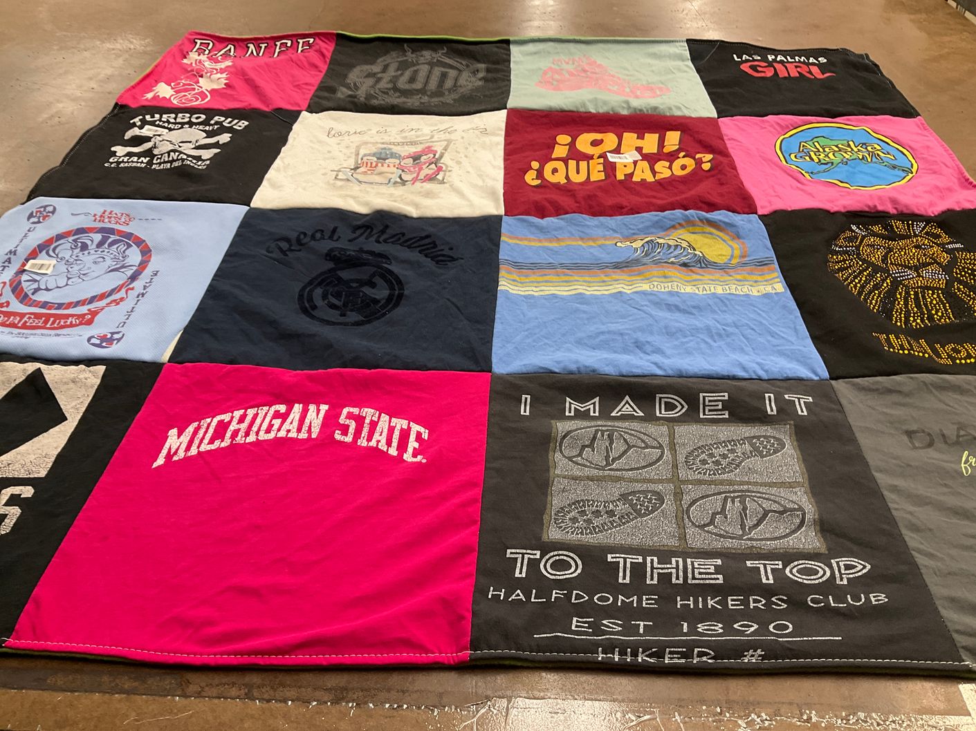 T-shirt quilt from michigan state university by Chuck from NV