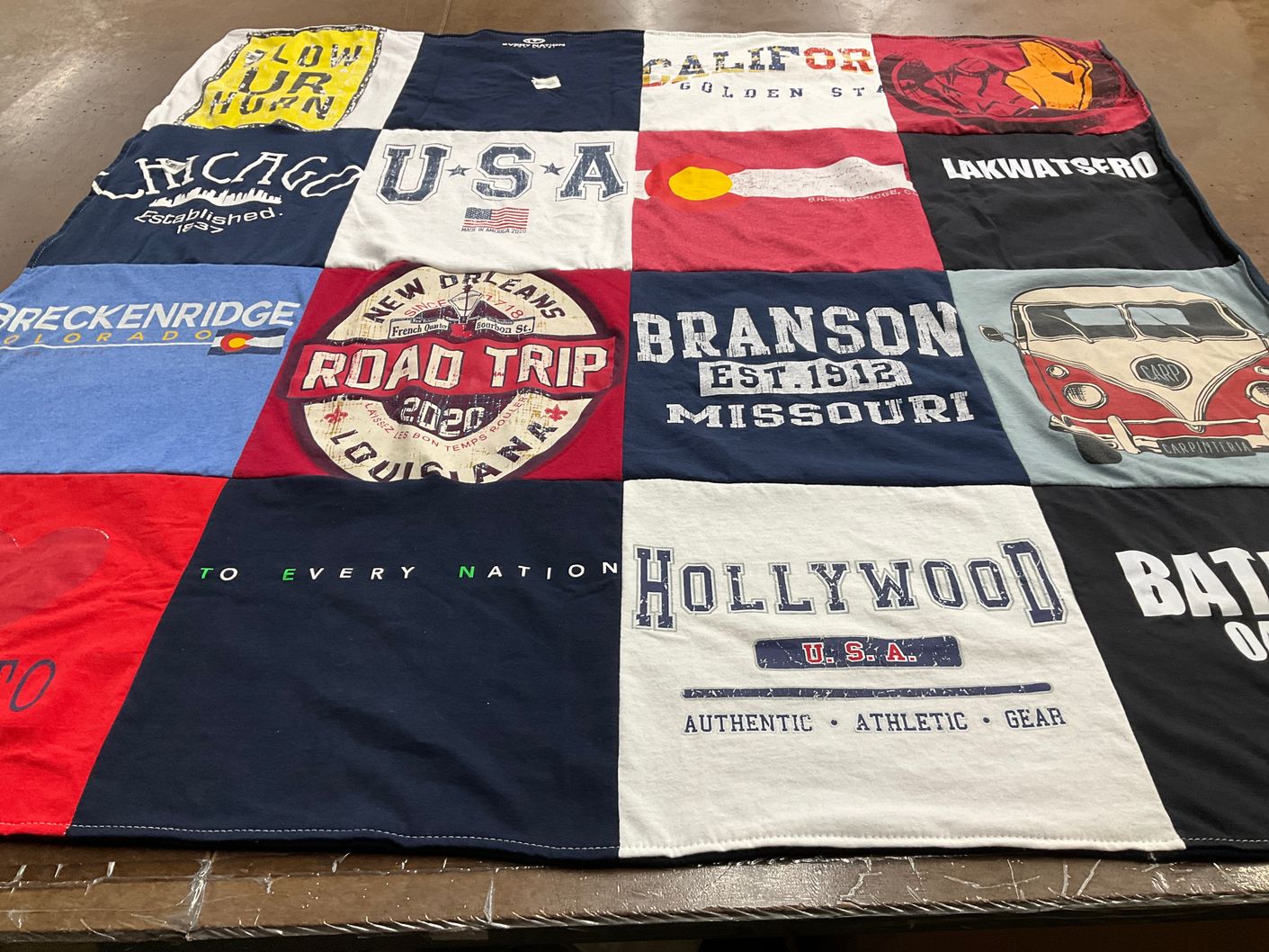 T-shirt quilt by Khristin Carla from CA