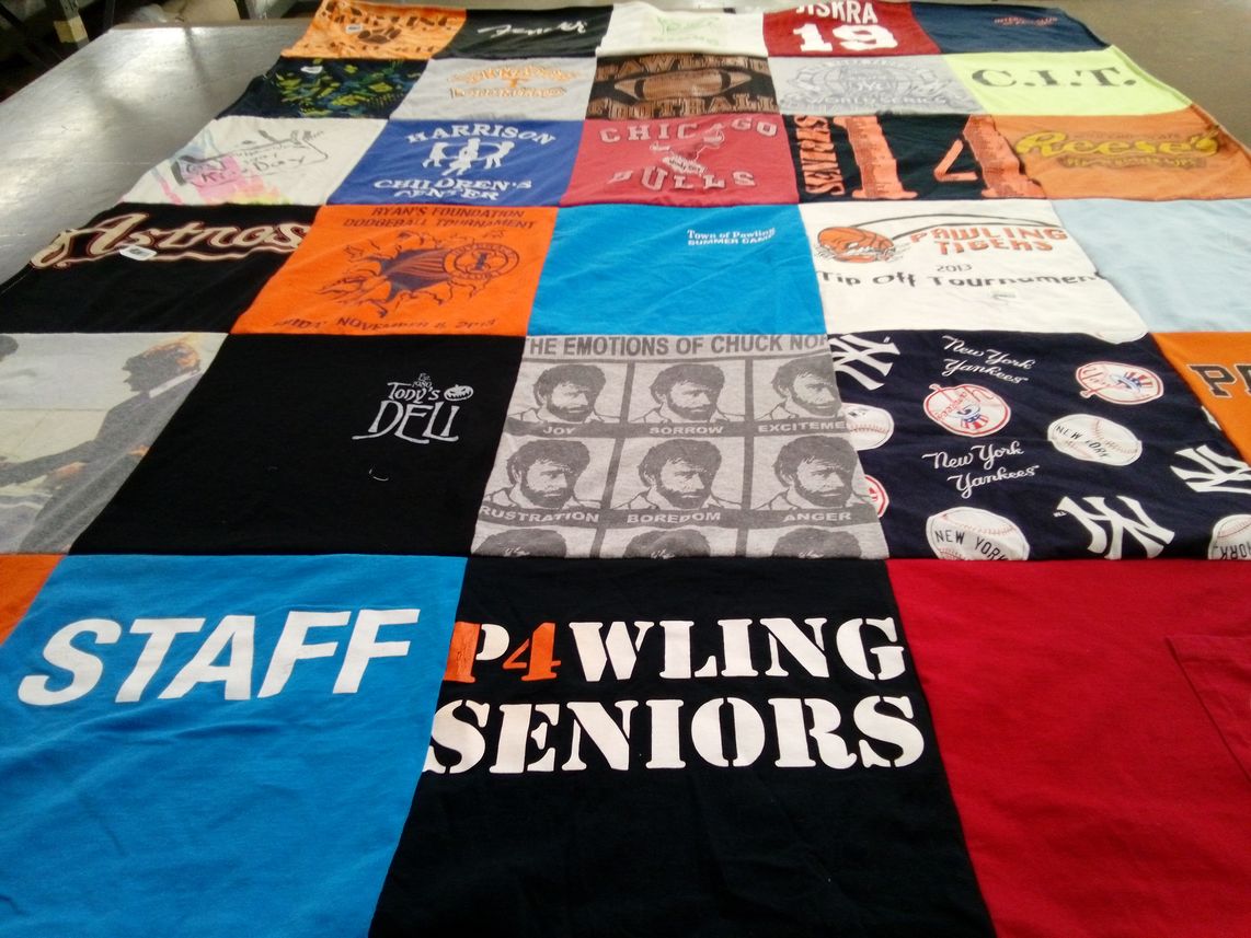 T-shirt quilt featuring new york yankees by Donald from NY
