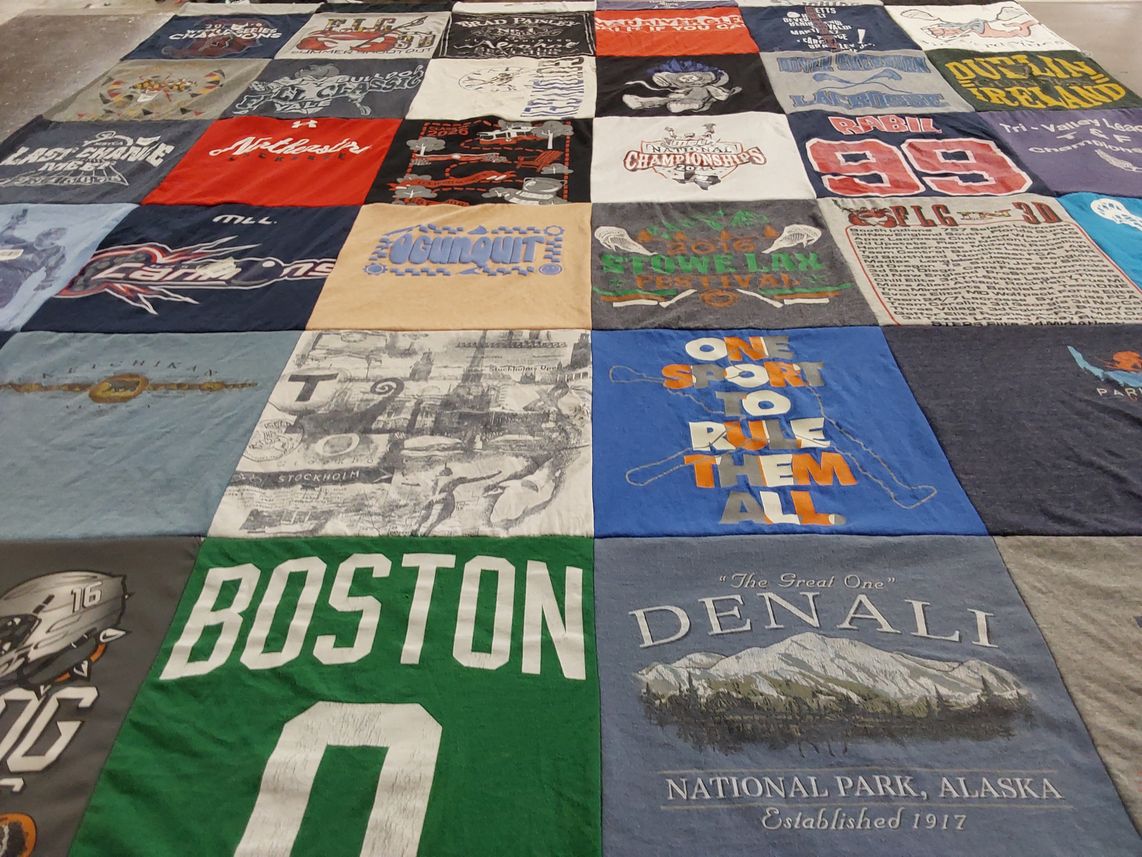 T-shirt quilt featuring boston celtics, boston red sox by Paula from MA