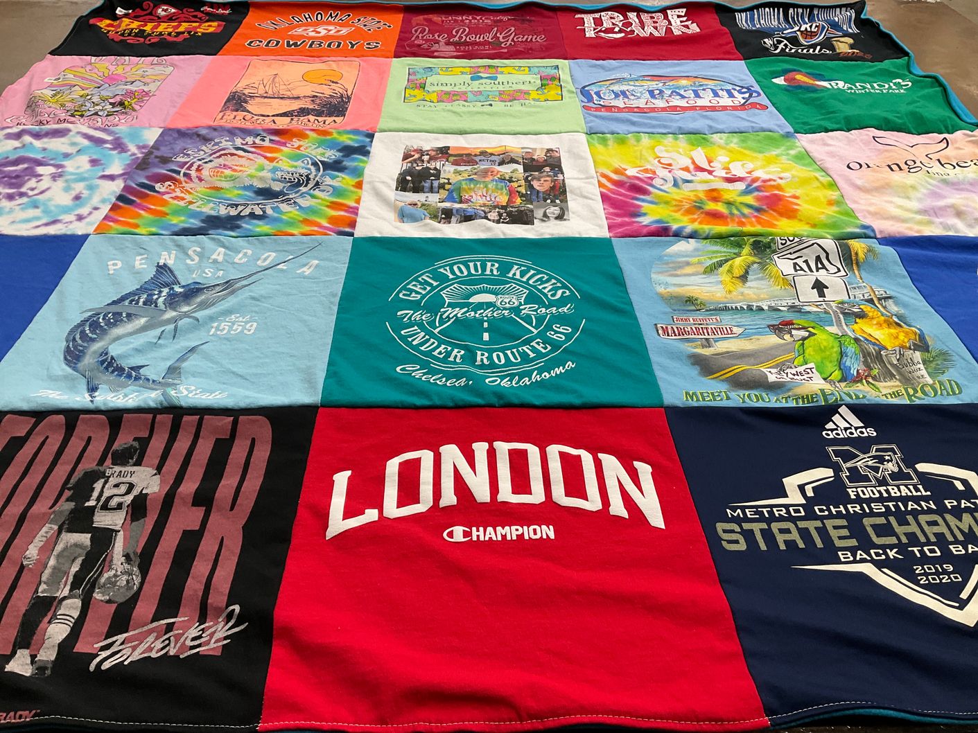 T-shirt quilt from metro christian high school by KEVIN from OK