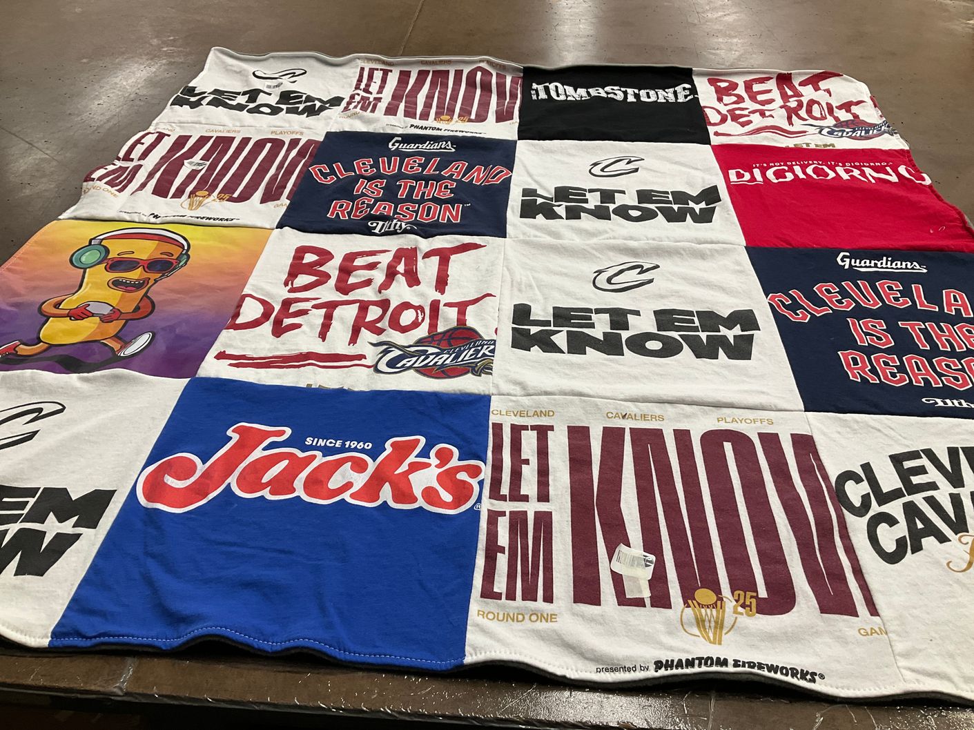T-shirt quilt featuring cleveland cavaliers, cleveland guardians by Allison from OH