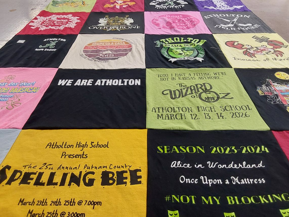 T-shirt quilt from atholton high school by Susan from MD