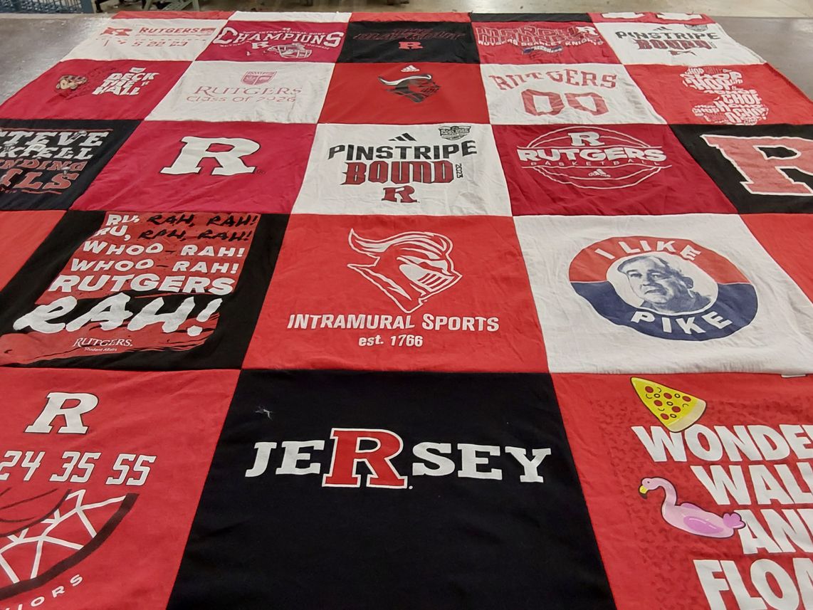 T-shirt quilt featuring rutgers university basketball by Wendy from NJ