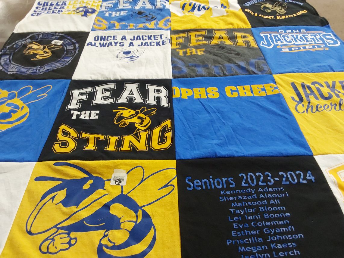 T-shirt quilt from ophs high school by Carl from VA