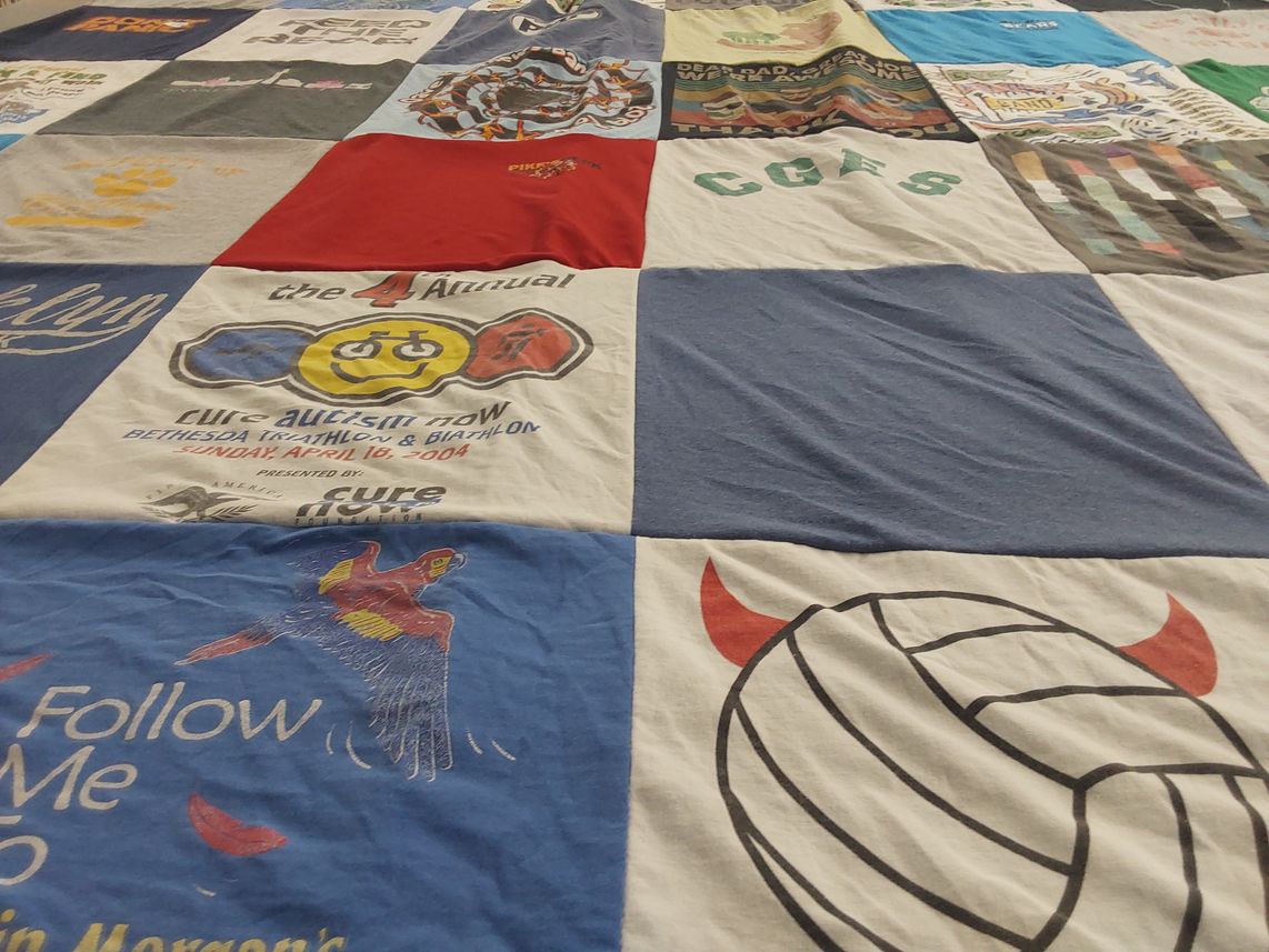 T-shirt quilt from clark geiger high school by Karen from MD