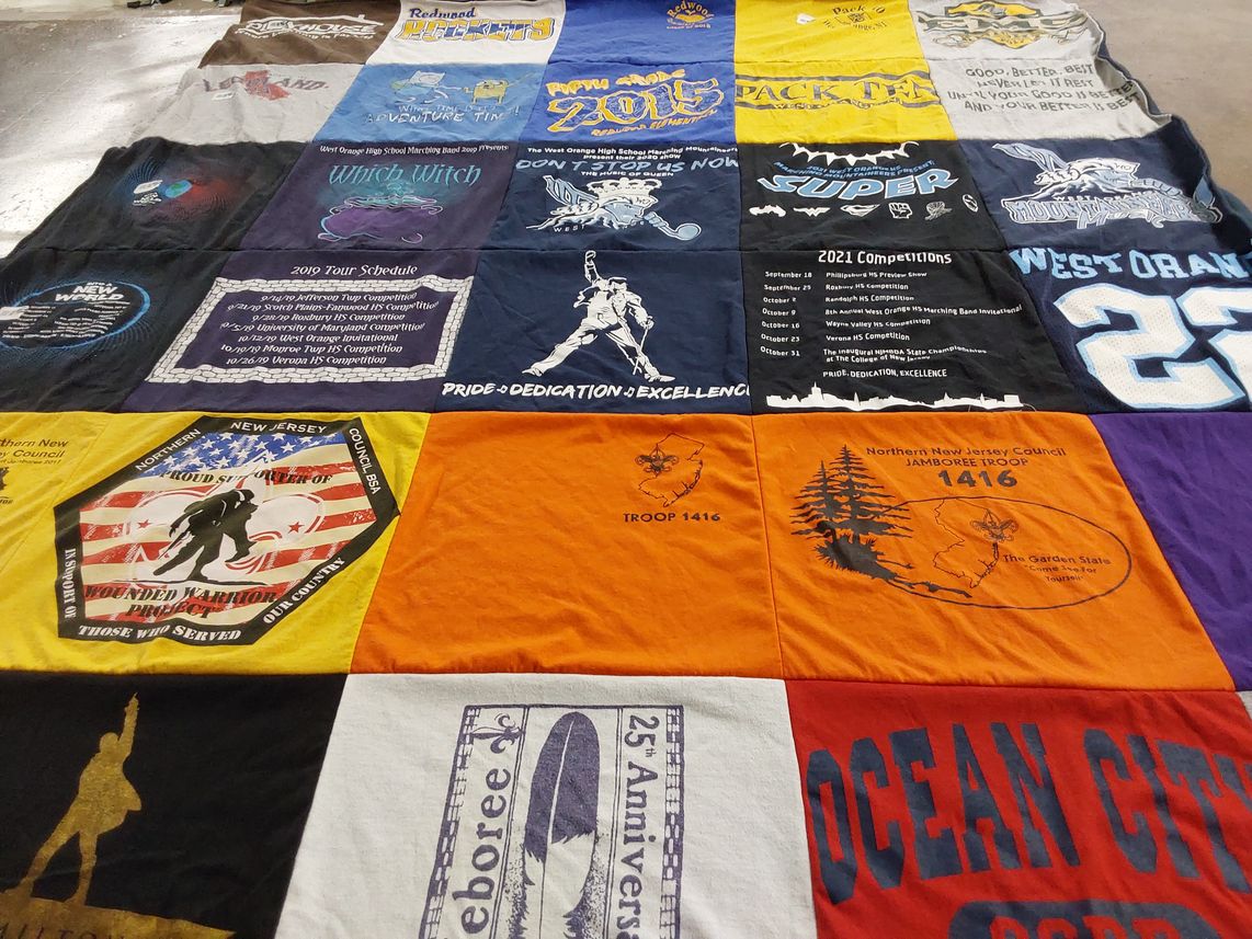 T-shirt quilt featuring redwood warriors by Caroline from NJ