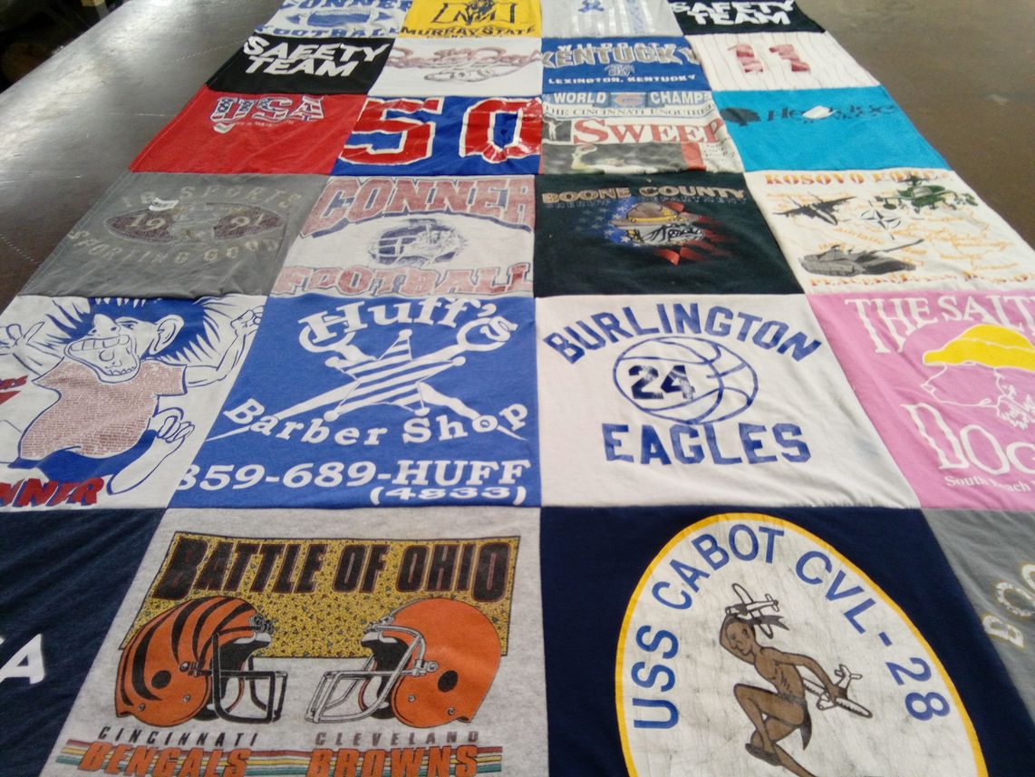 T-shirt quilt featuring cincinnati bengals, cleveland browns by William from KY