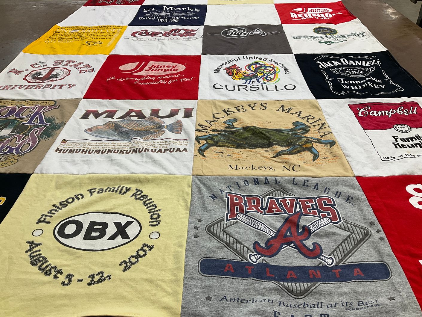 T-shirt quilt featuring atlanta braves by Ann from MS