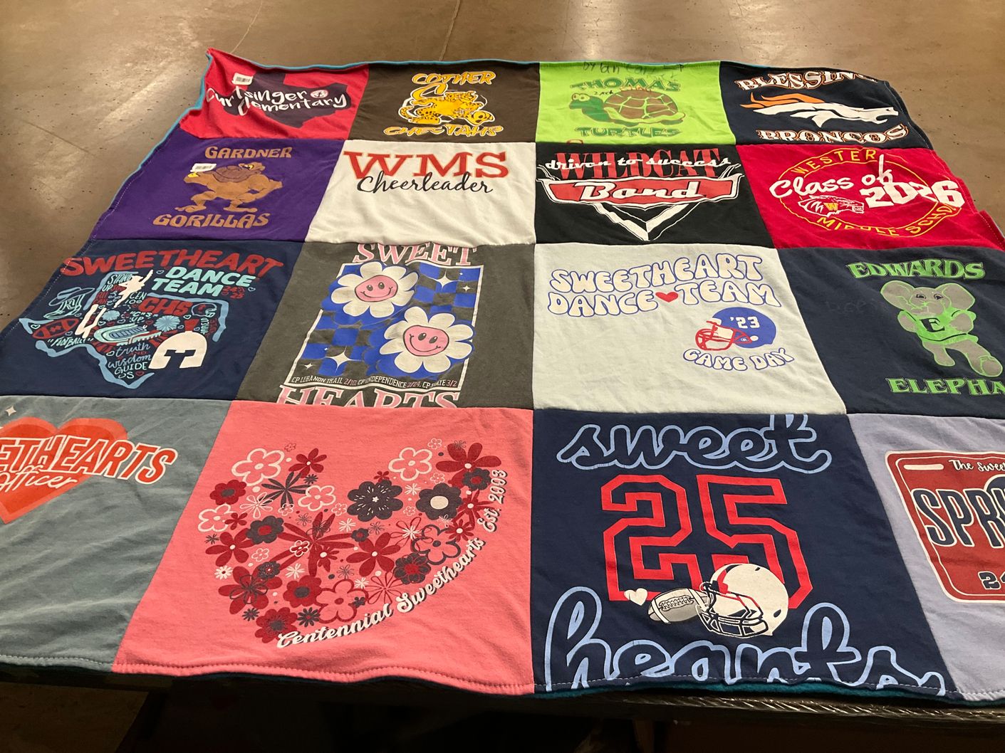 T-shirt quilt featuring blessing broncos by Matt from TX