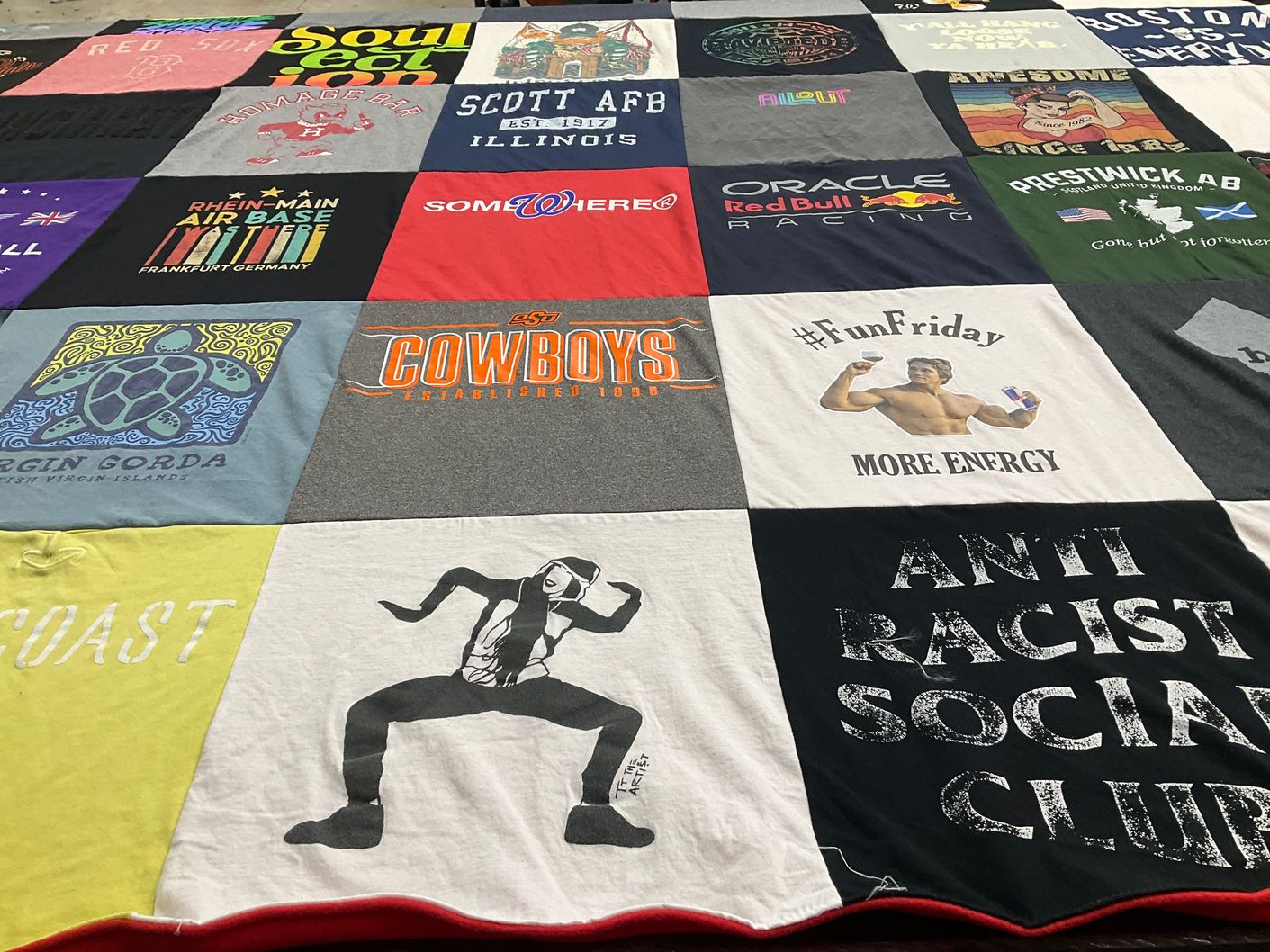T-shirt quilt from oklahoma state university by katherine from OK