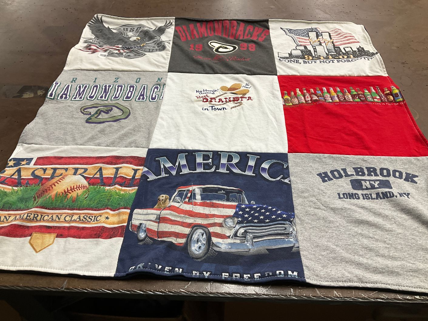 T-shirt quilt featuring arizona diamondbacks by Lisa from AZ