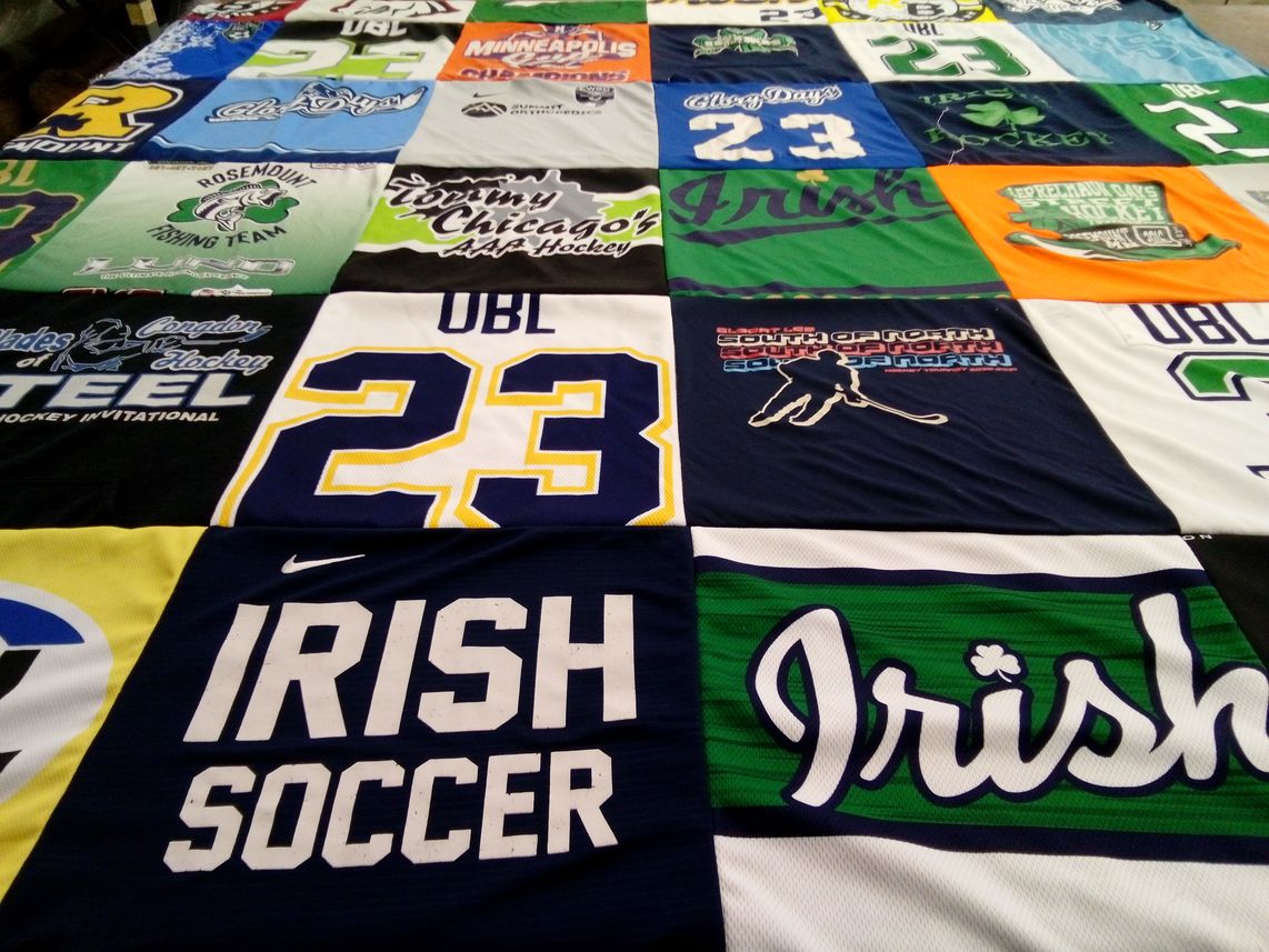 T-shirt quilt featuring ubl, irish soccer by Daniel from MN