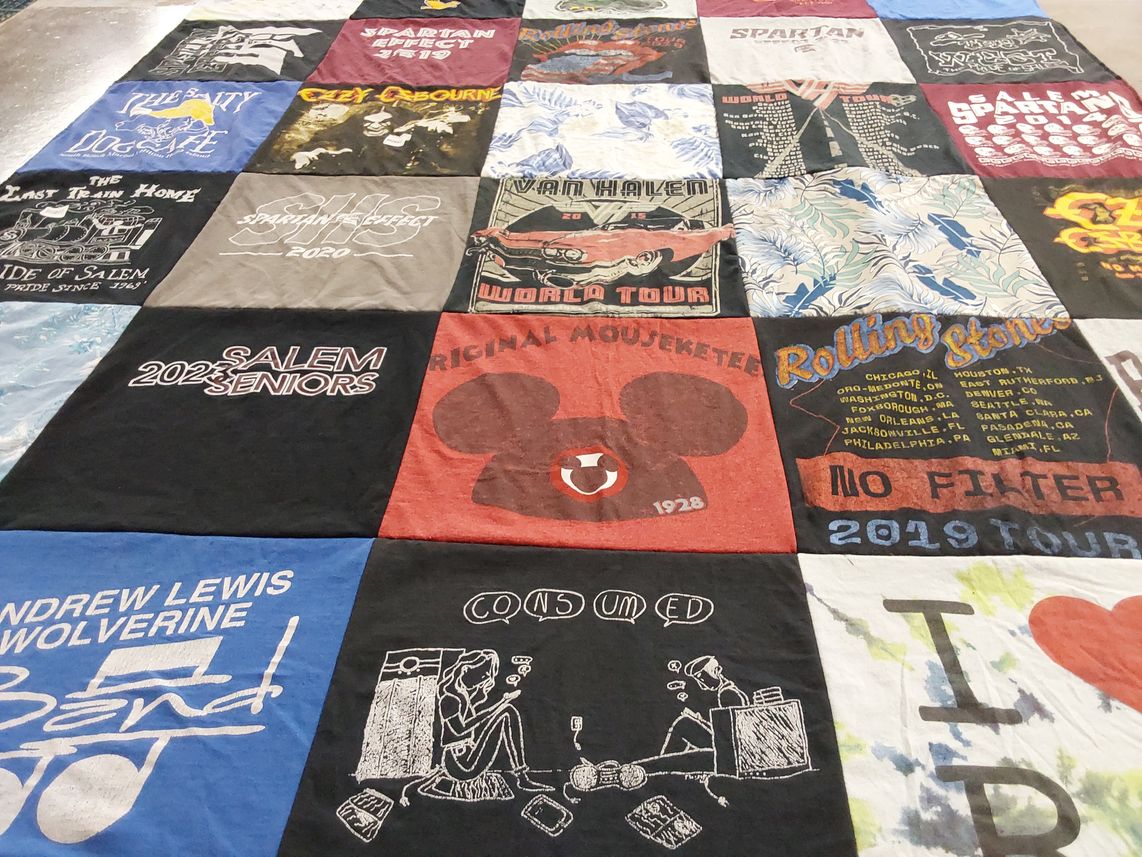 T-shirt quilt from salem high school by Melinda from VA