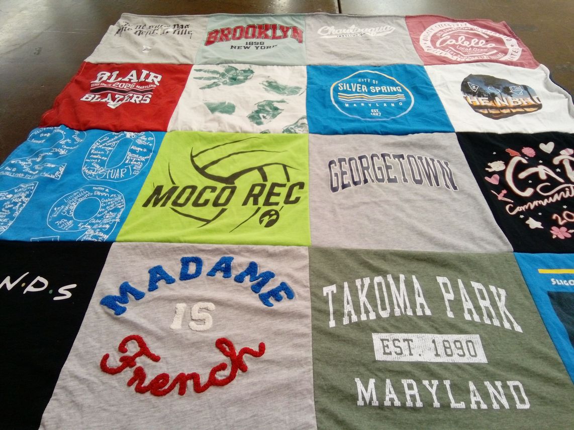 T-shirt quilt featuring moco rec by Chrystelle from MD