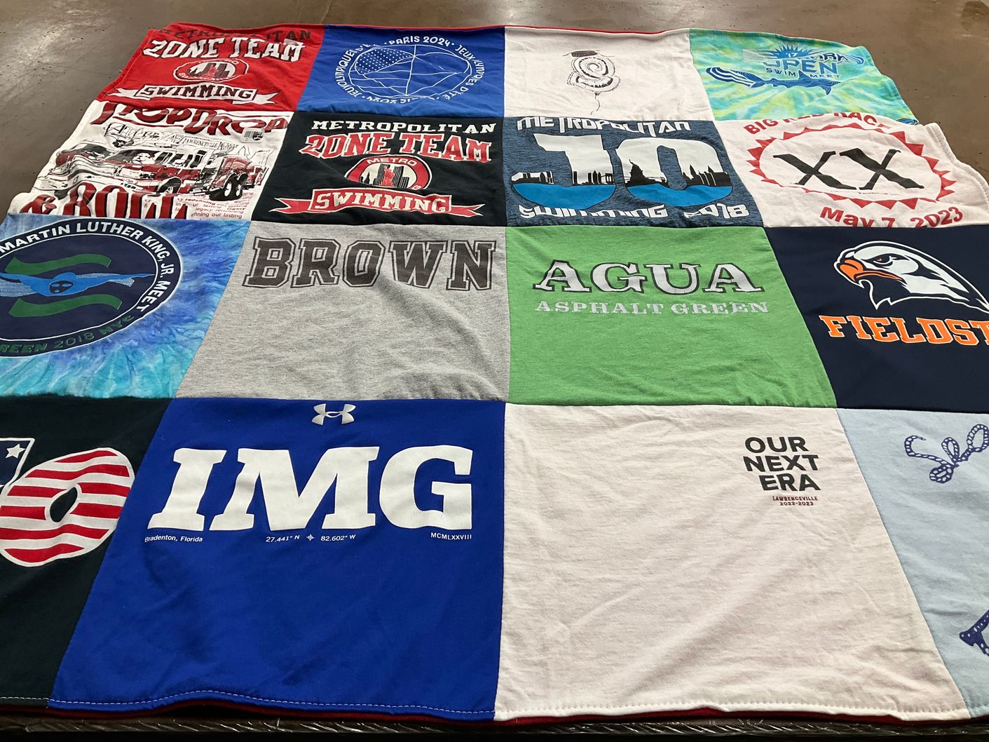 T-shirt quilt featuring metropolitan zone team, img academy by Christina from NY
