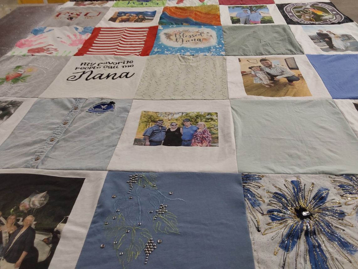 T-shirt quilt with family, memories themes by Jordan from FL
