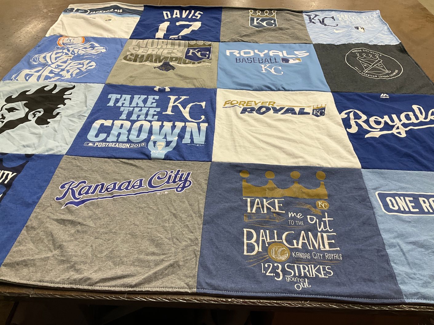 T-shirt quilt featuring kansas city royals by Scott from KS