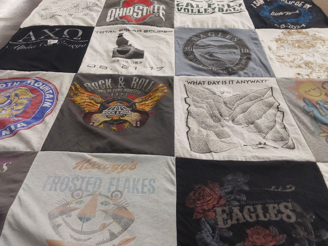 T-shirt quilt featuring eagles by Sheri from CA