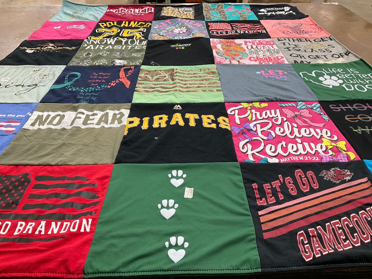 T-shirt quilt featuring university of south carolina gamecocks by Arnetta from SC