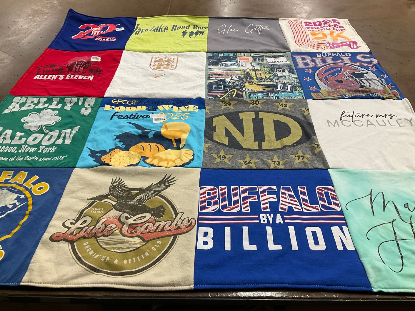 T-shirt quilt featuring buffalo bills by Colleen from DE