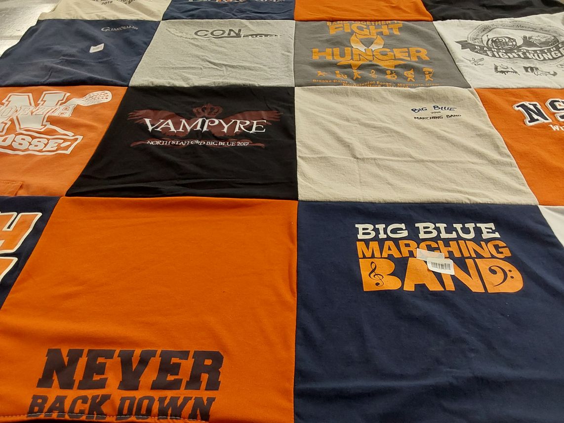 T-shirt quilt from north stafford high school by Heather from VA