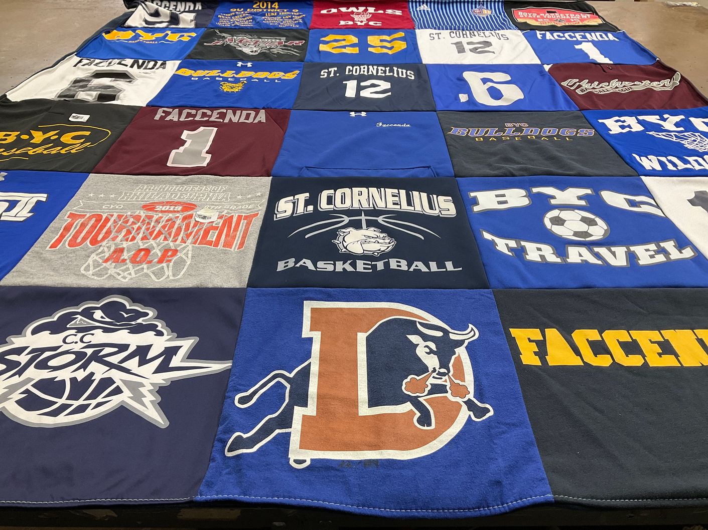 T-shirt quilt featuring byc bulldogs, cc storm by Tara from PA