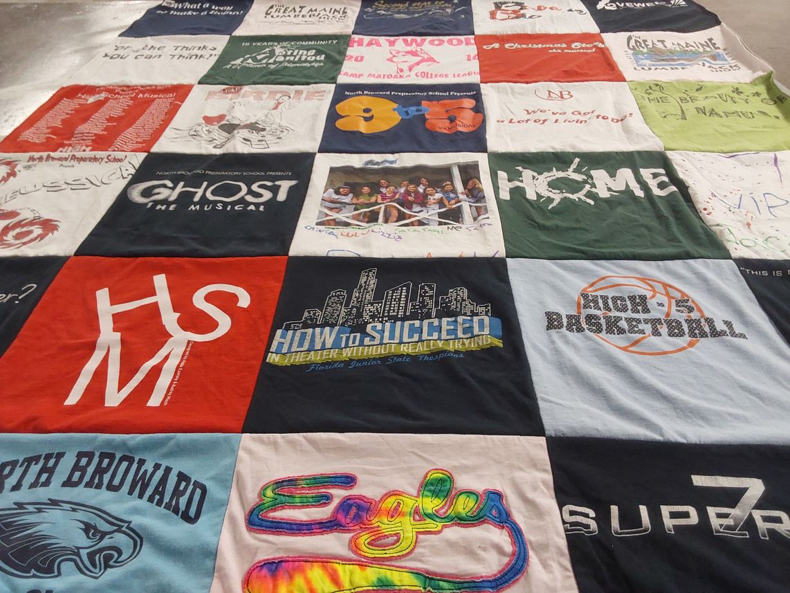 T-shirt quilt from north broward preparatory school by Hillary from FL