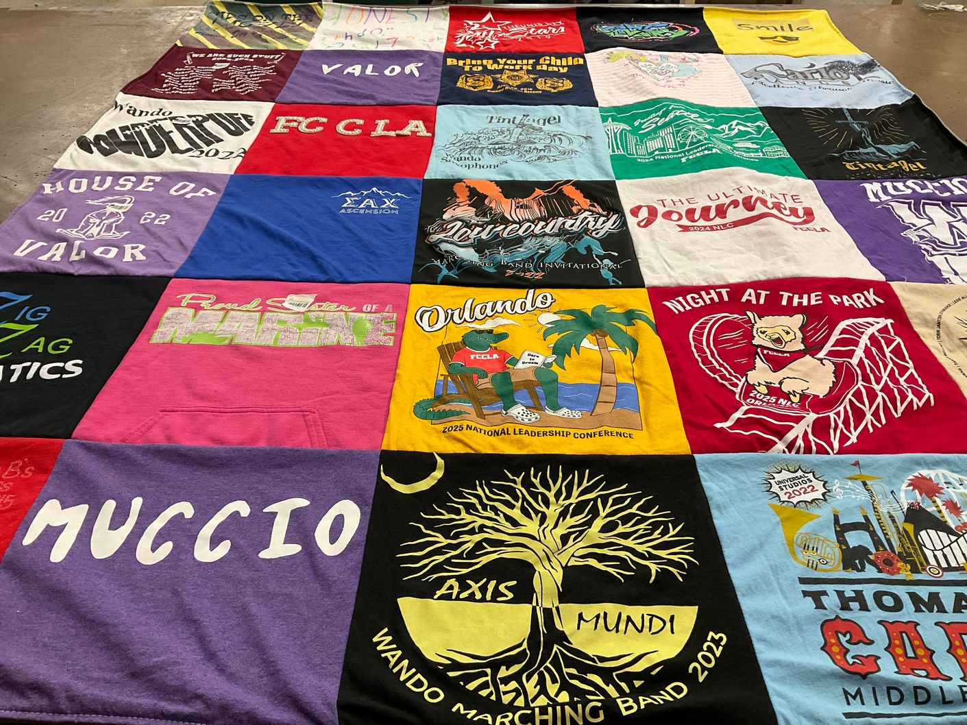T-shirt quilt from wando high school by Marissa from SC