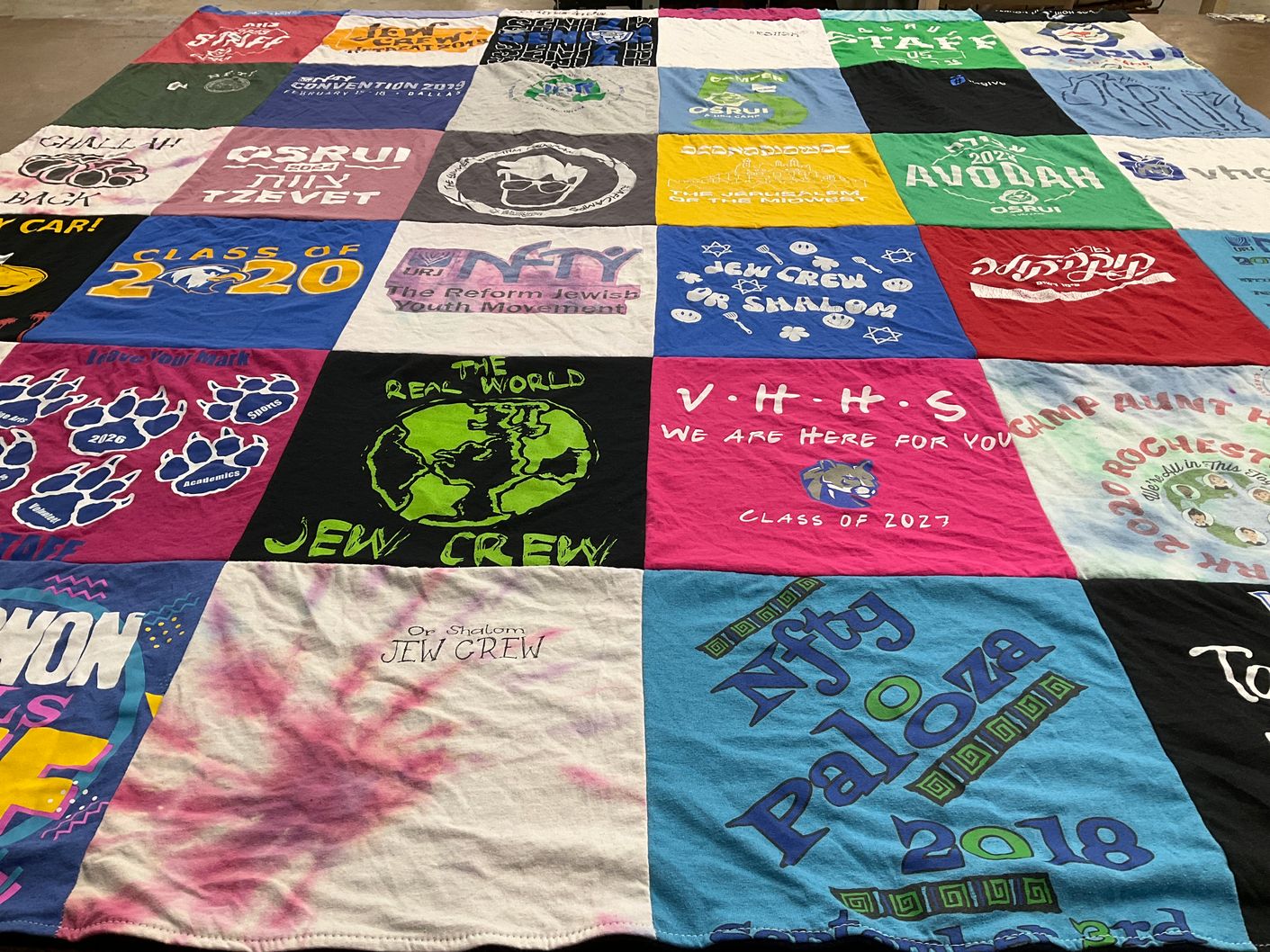T-shirt quilt from vhh high school by Justin from MA