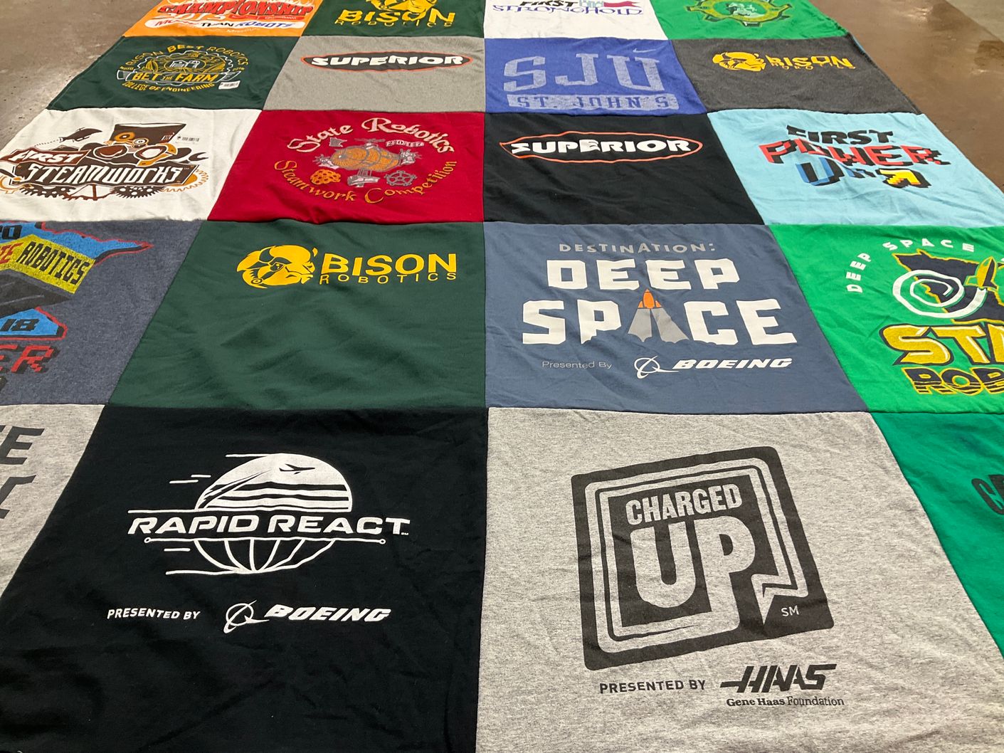 T-shirt quilt from st. john's university by Peter from VA