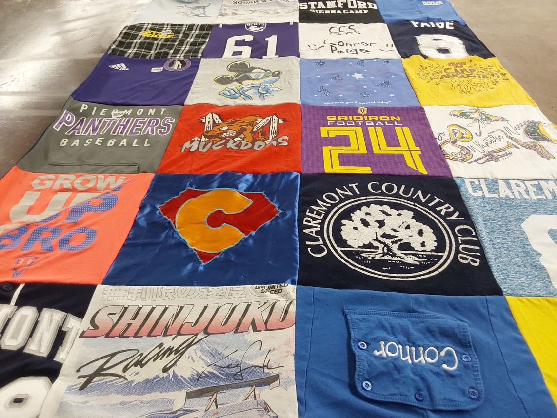 T-shirt quilt featuring piedmont panthers by Blair from CA