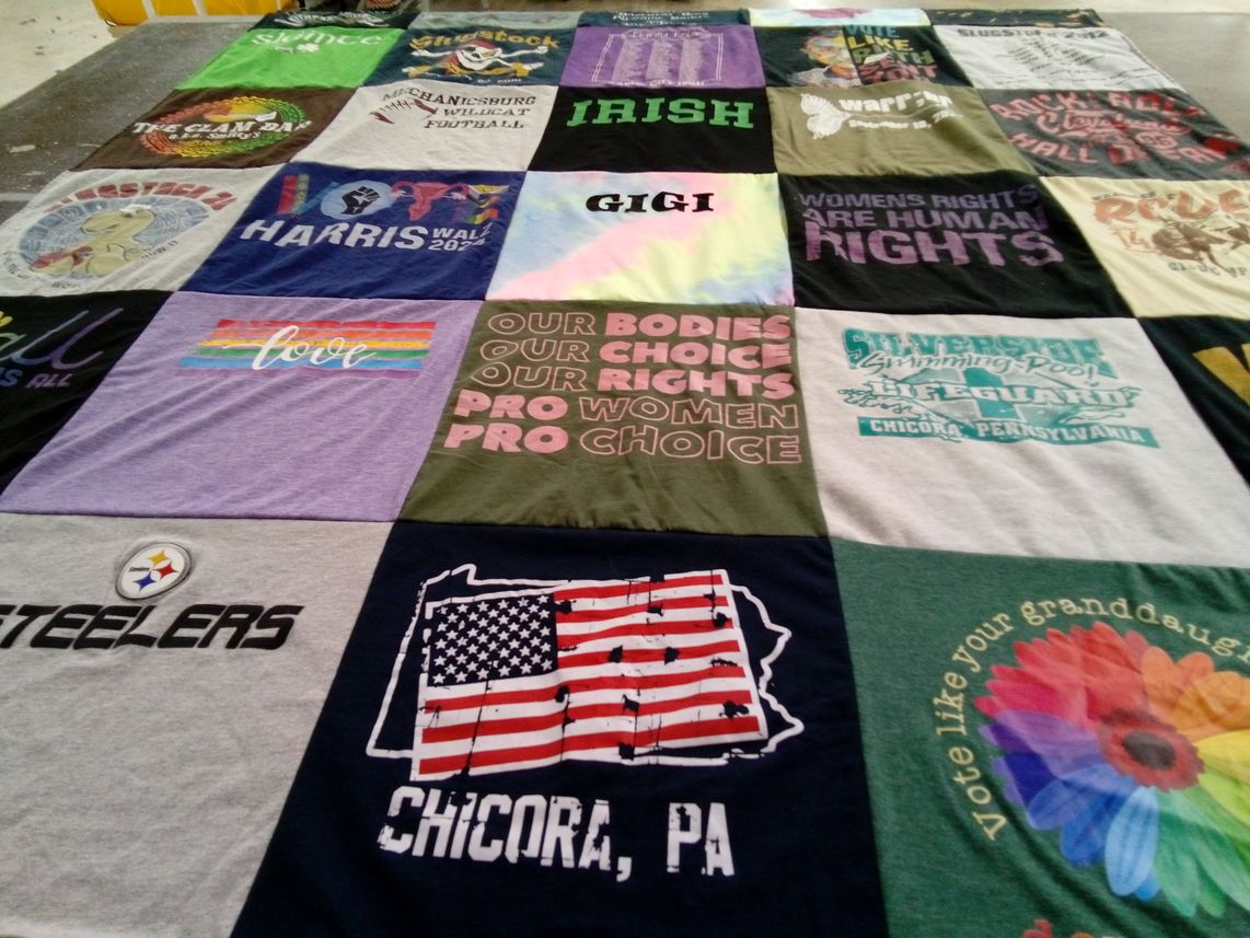T-shirt quilt featuring pittsburgh steelers by Robyn from PA