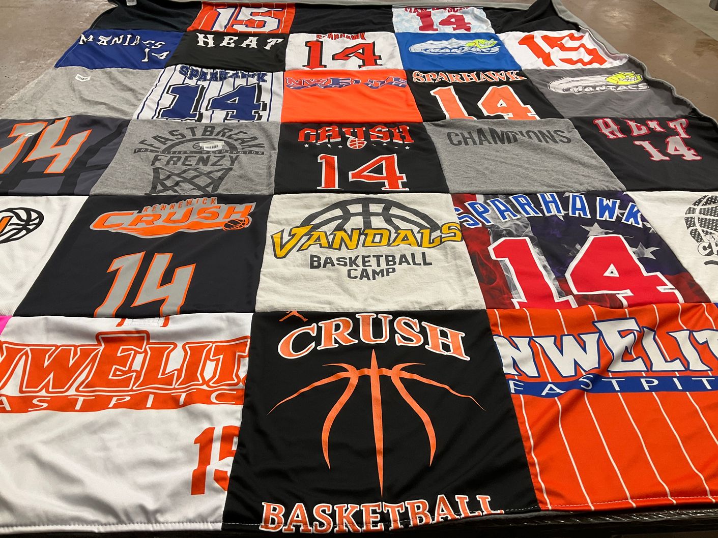 T-shirt quilt featuring kennewick crush by Alexandria from WA