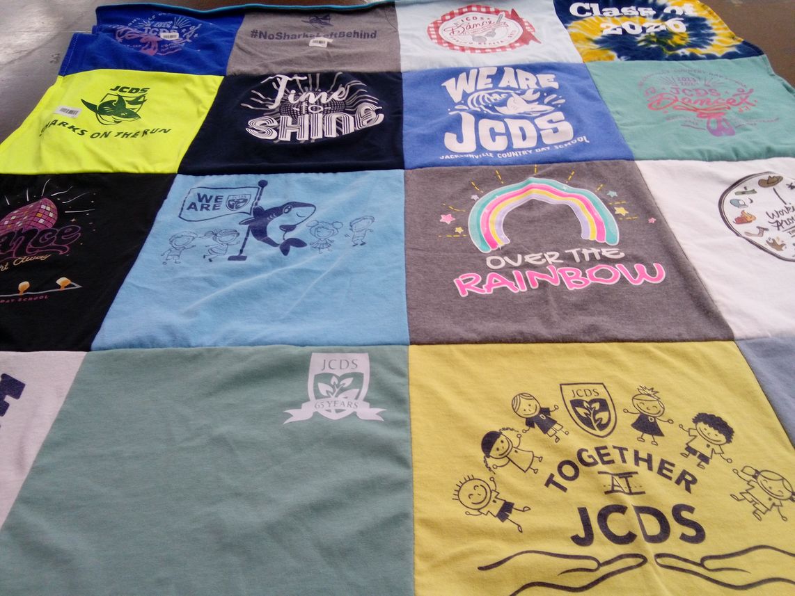 T-shirt quilt from jacksonville country day school by Lauren from FL